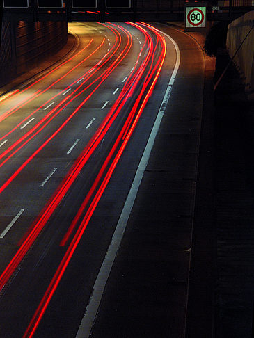 Foto Autobahn bei Nacht