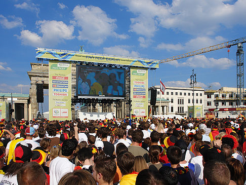 Leinwand und Fans Fotos