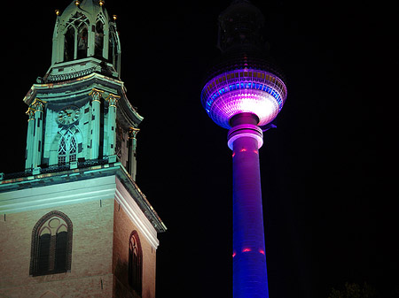 Foto Marienkirche und Fernsehturm - Berlin