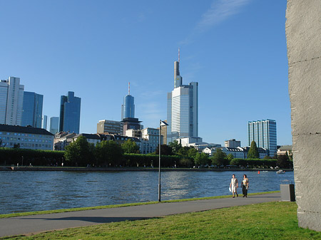 Foto Skyline von Frankfurt mit Obelisk