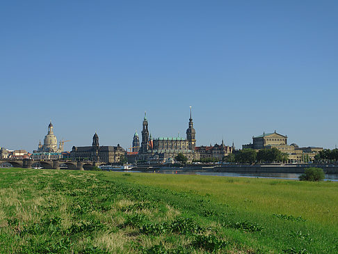 Foto Canalettoblick mit Wiese - Dresden