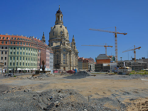 Foto Frauenkirche mit Baustelle - Dresden